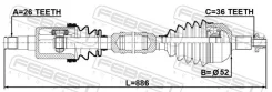 ������� �������� ������ VW POLO (SED RUS) (2011) [178Febest2314PVRH] 2314PVRH ����