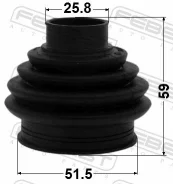 ������� ����� �������� (��������) PVC ������ ������ ����� ��� Volkswagen Passat, AUDI A3, Volkswagen GOLF febest 2315p-ccr 2315PCCR ����