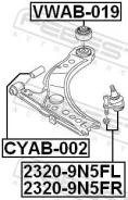 ����� ������� ������ �������� ������, ����� ��� SEAT Ibiza, Skoda Fabia, Volkswagen POLO Febest 2320-9N5FR 23209N5FR ����