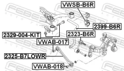 ���� ������������� ������ ������ ����� ��� Volkswagen Passat, Volkswagen GOLF, AUDI A3 febest 2323-b6r 2323B6R ����