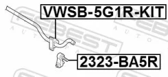 ���� ������������� ������ Skoda Kodiaq 17-, VW Tiguan 17- 2323-BA5R ����� ����� 2323BA5R ����