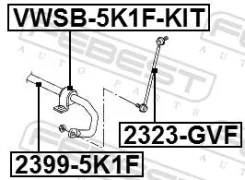 ���� ������������� �������� ������ ����� ��� Volkswagen GOLF, Volkswagen Passat, AUDI A3 febest 2323-gvf 2323GVF ����
