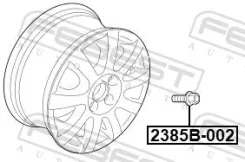 ���� �������� m14x1.5 l47.8 | ����/��� | ��� AUDI A4, AUDI A6, Volkswagen GOLF febest 2385b-002 2385B002 ����