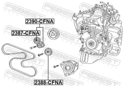 ����� �������� ��� ����� ������������ ��� AUDI A3, FORD Transit, Volkswagen GOLF febest 2387-cfna 2387CFNA ����