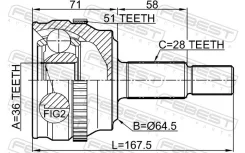 ���� Nissan Interstar X70 2002.02- �����. Febest 2410MASTA51 ����