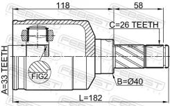 ���� Renault Duster 2009.11-2018.08 �����. ���. Febest 2411DUSTMTLH ����