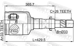 ���� ���������� ������ 33x33x26 Febest 2411Dustmtrh 2411DUSTMTRH ����