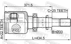 ���� ���������� ������ 22X33X25 #8200871177 Renault Fluence-Megane Generation 2008.11-2018.06 [EU] 2411-Flurh Febest 2411FLURH ����