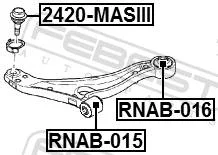 ����� ������� ������� ������ �������� ������ ����� ��� OPEL Movano B, Renault Master III febest 2420-masiii 2420MASIII ����