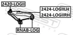 ����� �������� �������� ����� ��� Dacia Logan, Renault Logan/Stepway II, Dacia Lodgy febest 2424-logiilh 2424LOGIILH ����