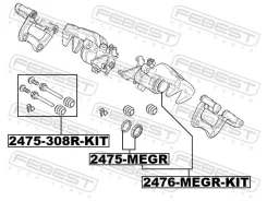 ������� ���� �������� � ������ Renault Megane II 2476-MEGR-KIT Febest 2476-MEGR-KIT 2476MEGRKIT ����