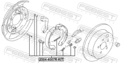 ��������� �������� ���������� ��������� ������� ��� Mitsubishi Lancer, Mitsubishi Pajero, Mitsubishi Galant febest 2504-4007r-kit 25044007RKIT ����