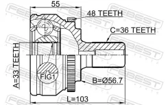 ���� ������� �������� ������ ����� ��� Volvo V70, Volvo 240, Volvo 740 febest 2710-s60a48 2710S60A48 ����