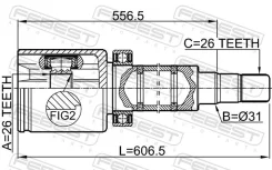 ���� Volvo S80 07- �����. ����. Febest 2711V70ATTRH ����
