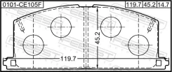 ������� ��������� Toyota Corolla AE10#/CE10#/EE10# 1991.06-2002.06 �����. Febest 0101CE105F ����