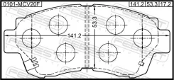 ������� ��������� Toyota Corolla AE10#/CE10#/EE10# 1991.06-2002.06 �����. (�����. ) Febest 0101MCV20F ����