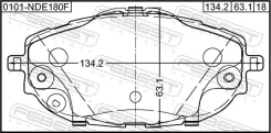 ������� ��������� Toyota Auris -18 �����. (� ��������������� ���������) Febest 0101NDE180F ����