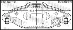������� ��������� �������� (� ��������������� ���������) 04465-0D040 Toyota Yaris (FRP) SCP1#, NLP10 2001.01-2005.11 [EU] Febest ���. 0101-SCP10F 0101...