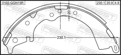 ������� ��������� ������ (����������) Febest 0102GGN15R 0102GGN15R ����
