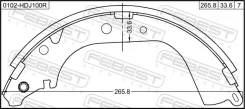 ��������� ������� ���������� Toyota LAND Cruiser 100 1998.01-2007.09 ����. (�����. ) Febest 0102HDJ100R ����