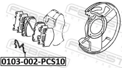 ������� ��������� ��������� ������� (10 ��. � ��������) ����/��� Febest [0103002PCS10] 0103002PCS10 ����