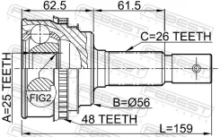 ���� �������� 25x56x26 | ����� ����/��� | Febest 0110005A48 0110005A48 ����