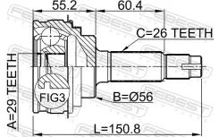 ���� �������� 29x56x26 | ����� ����/��� | Febest 0110-008 0110008 ����