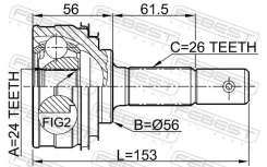 ���� Toyota Corolla AE10#/CE10#/EE10# 1991.06-2002.06 �����. Febest 0110009 ����