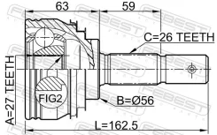 ���� 43420-32111 27X56X26 Toyota Camry/Vista SV3#, VZV3#, CV30 1990.07-1994.06 0110012 ����