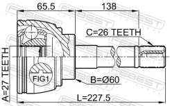 ���� �������� 27x60x26 | ����� ����/��� | Febest 0110014 0110014 ����