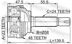 ���� �������� 23x58x24 Febest 0110035A48 0110035A48 ����