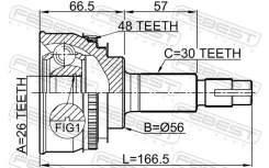 ���� �������� 26x56x30 | ����� ����/��� | Febest 0110069A48 ����