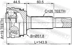 ���� �������� ������ 19x51.8x26 [0110ALA49R] 0110ALA49R ����