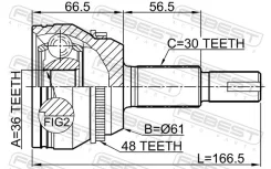 ���� Toyota Avalon GSX30 2005.01-2012.10 �����. Febest 0110GSX30A48 ����