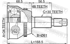 ���� �������� 34x61x30 Febest 0110MHU38A48 0110MHU38A48 ����
