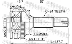 ���� Toyota VITZ NCP1#/SCP1# -05 �����. Febest 0110NCP10A48 ����