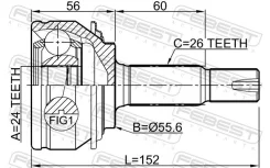 ���� Toyota Yaris NCP9# 2005.08-2011.07 �����. Febest 0110NSP90 ����