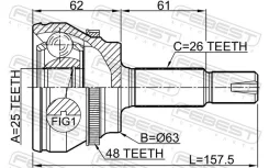 ���� Toyota Corolla Verso AUR10/CUR10/ZNR1# 2004.02-2009.02 �����. Febest 0110ZNRA48 ����