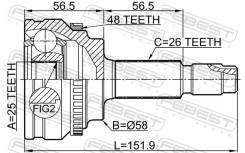 ���� �������� 25x58x26 | ����� ����/��� | Febest 0110ZRE144A48 0110ZRE144A48 ����