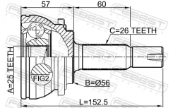 ���� Toyota Corolla Rumion NZE151/ZRE15# 2007.10-2015.12 �����. Febest 0110ZVW30 ����