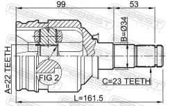 ���� ���������� 22x34x23 | ����� ����/��� | Febest 0111-2NZFE 01112NZFE ����