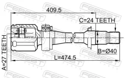 ���� ���������� 27x40x24 ����� ���� Febest [0111ACV30RH] 0111ACV30RH ����
