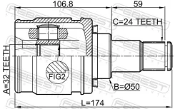 ���� ���������� ����� 32x50x24 Febest 0111ACV51LH 0111ACV51LH ����