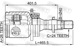 ���� ���������� ������ 26x40x24 Febest 0111AZT250RH 0111AZT250RH ����