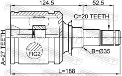 ���� ���������� 27x35x20 | ����� ��� | Febest 0111-AZT255LH 0111AZT255LH ����