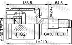 ���� ���������� 30x47x30 | ����� ����/��� | Febest 0111FZJ100 0111FZJ100 ����