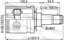 ���� ���������� 29X47X30 43430-04070 ���:0111-GRN245 Febest 0111-GRN245 0111GRN245 ����