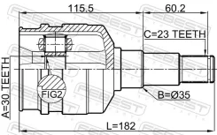 ���� Toyota MARK X GRX13# 2009.10-2019.12 �����. ���. Febest 0111GRX125LH ����