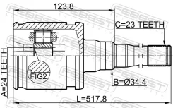 ���� ���������� ������ 24x34.4x23 Febest 0111GSU40RH 0111GSU40RH ����