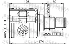 ���� ���������� 27x50x24 ����� ��� Febest [0111GSV40LH] 0111GSV40LH ����